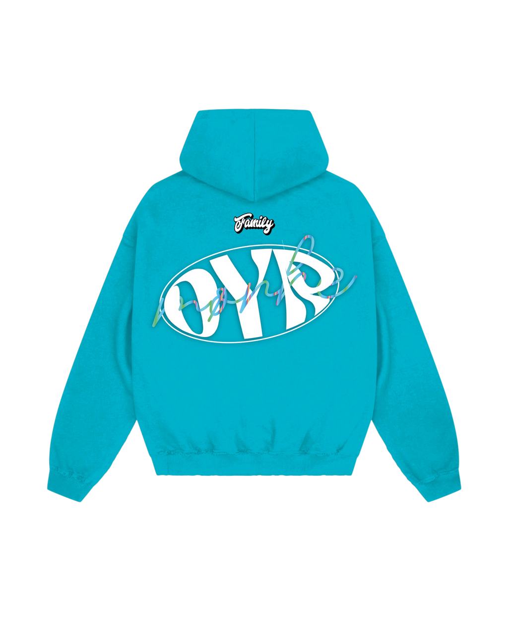 💧Hoodie ØDYRGANG FAMILY – Ocean Blue Edition, Reflective rear signature🔦