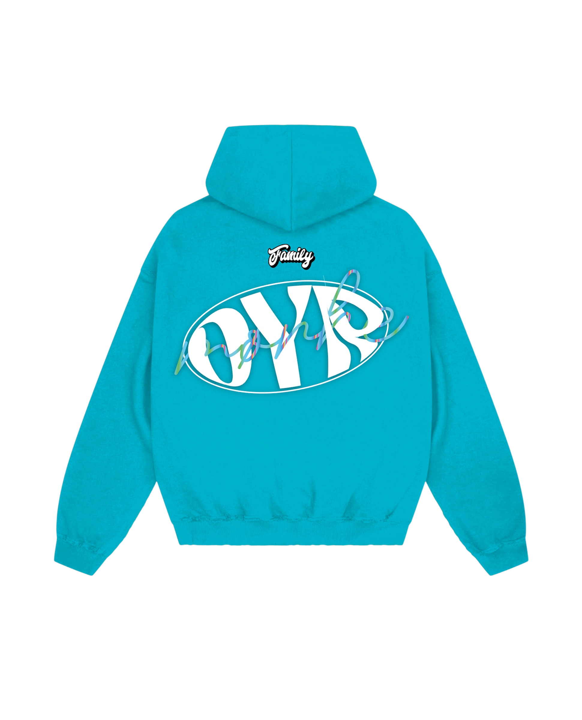 💧Hoodie ØDYRGANG FAMILY – Ocean Blue Edition, Reflective rear signature🔦